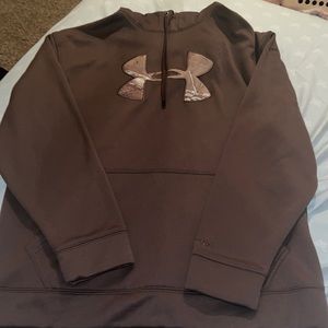 Men’s large under Amour Hoodie Brown with Camo hoodie